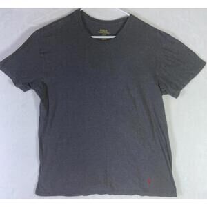 Polo Ralph Lauren Grey Pony Short Sleeve T-Shirt Adult Mens Size Large 23x27